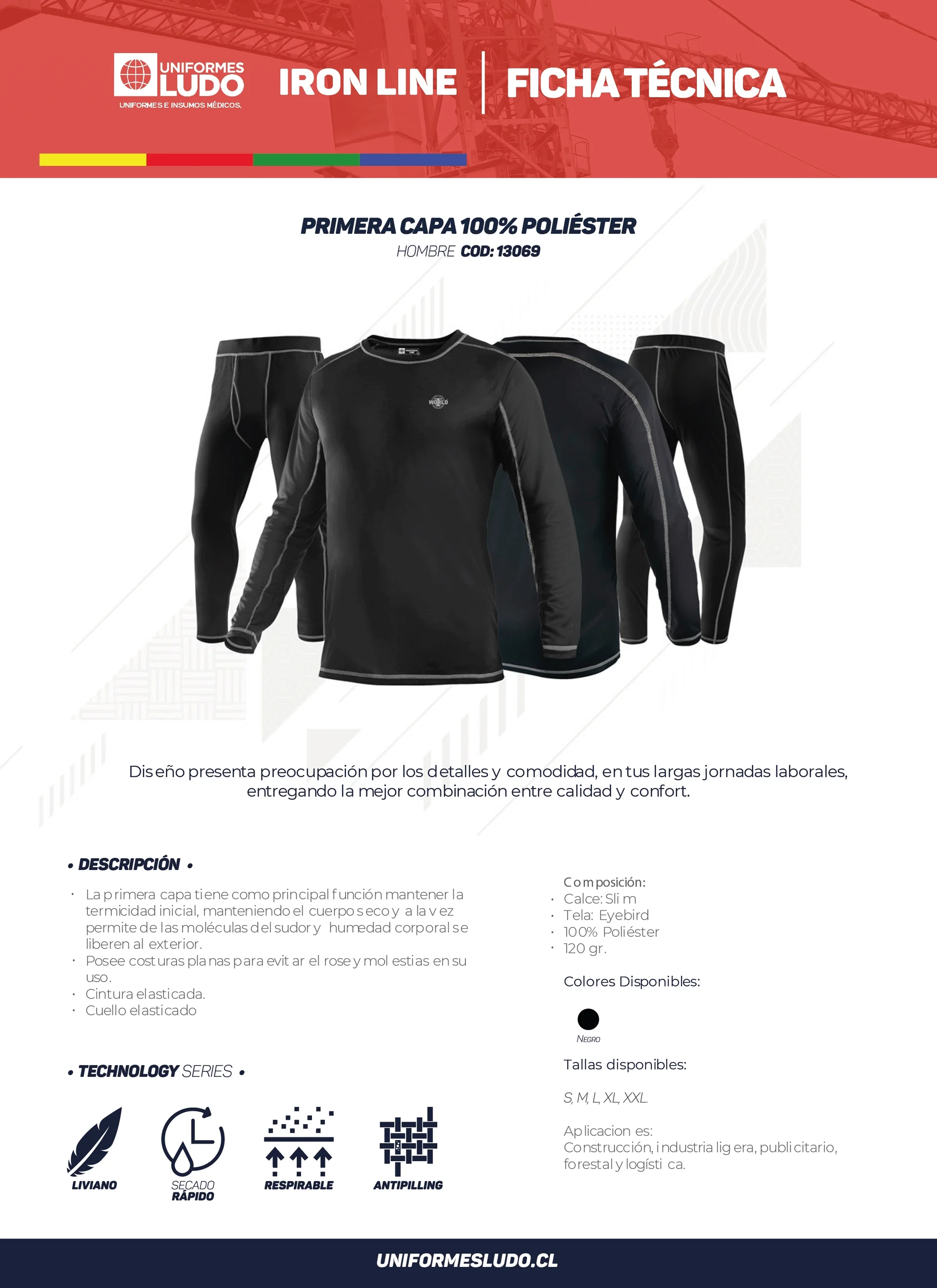 Primera Capa Hombre 100% Poliester