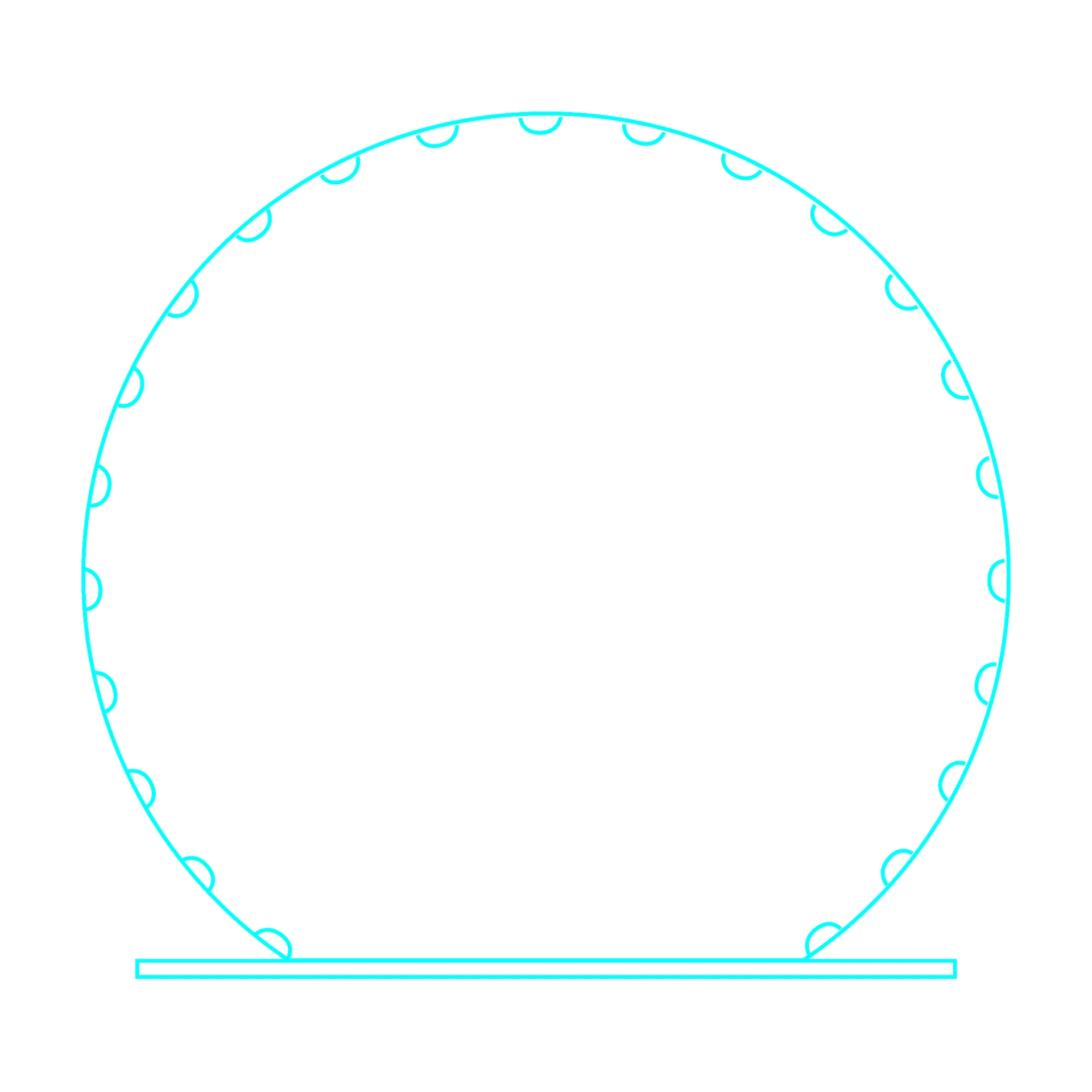 Galvano Cristal Circular 2377
