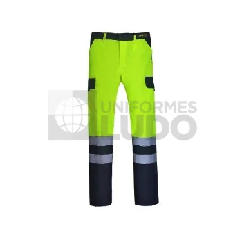 Pantalón Vial Bicolor Con Cinta Reflectiva Poplin