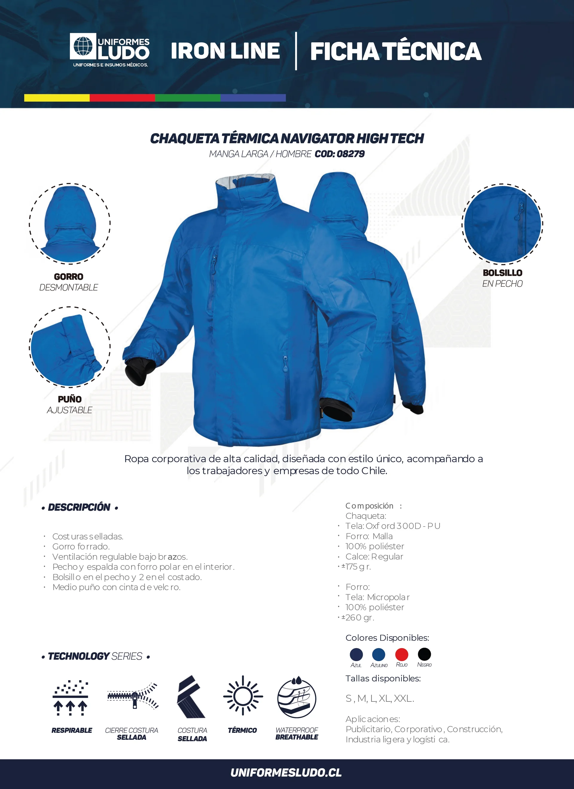 Chaqueta Térmica Navigator High Tech Manga Larga Hombre
