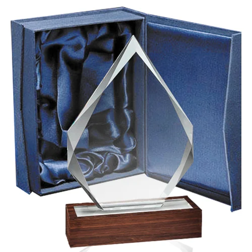 Galvano Cristal con Base de Madera BLAS 54