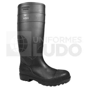 BOTA PVC NEGRA C/PUNTA Y ANTICLAVOS