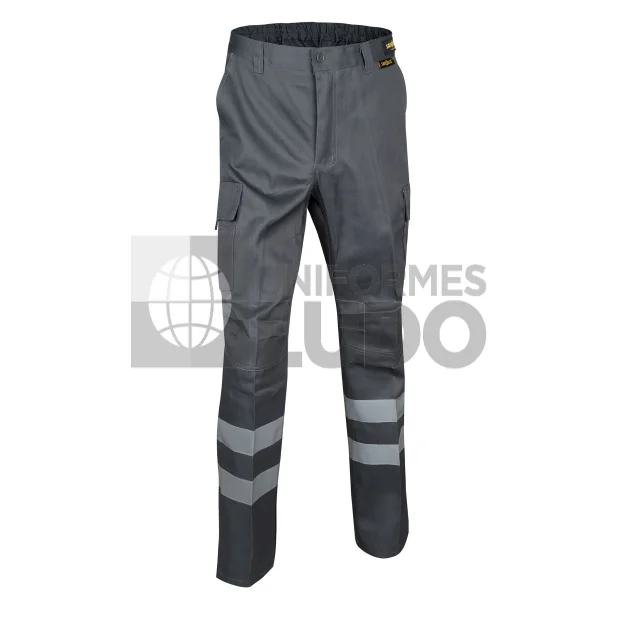 Pantalón Cargo Gabardina Con Cinta Reflectiva